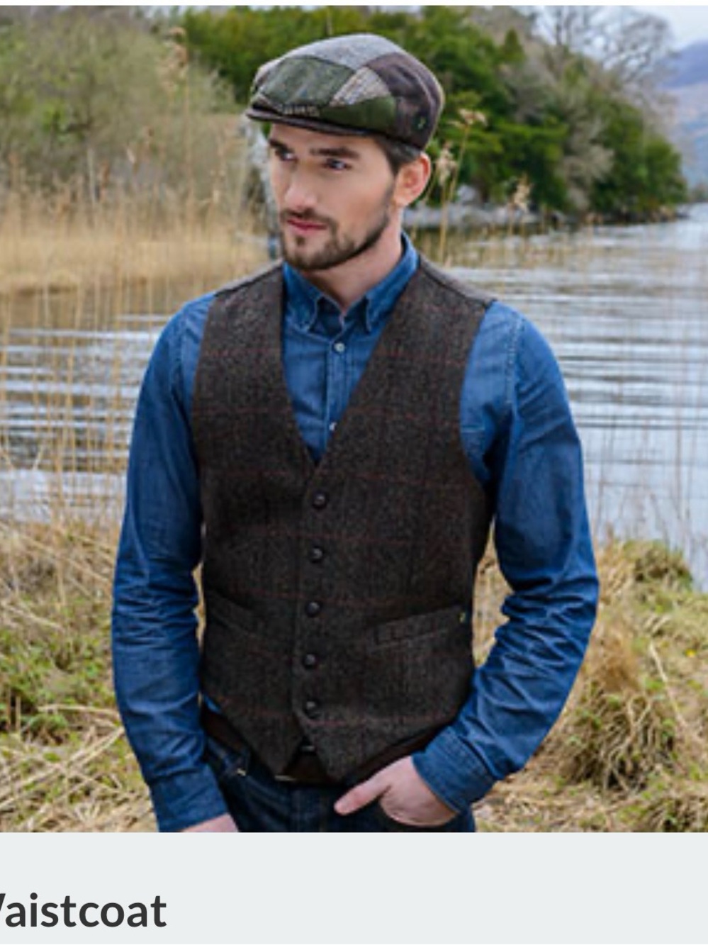 Mucros Weavers Irish Tweed Vest Waistcoat Men’s XXL Green Herringbone Old Money